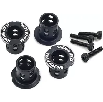 RC náhradní díl Yeah Racing Hliníkové nastavitelné držáky karoserie, černé, 4ks