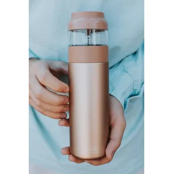 Termoska Termo láhev se sítkem na bylinnou kúru Lurch light rose