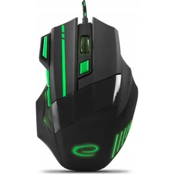 Myš Herní myš Esperanza MX201 Wolf 7D USB optická černo-zelená