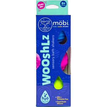 Senzorické silikonové míčky do koupele 3 kusy Mobi - Wooshlz