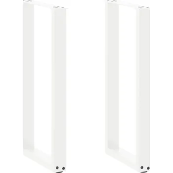 Stolová podnož OMAXI Nohy konzolového stolku ve tvaru U, 2 ks, bílé, 38 x (72-73) cm, ocel 311122