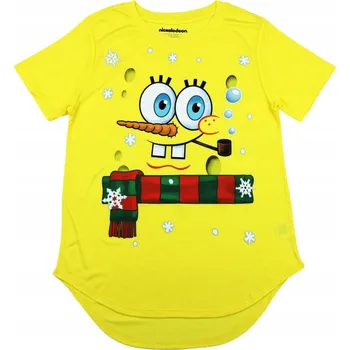 Dámské Tričko Nickelodeon Spongebob Snowman vel. M žluté, potisk