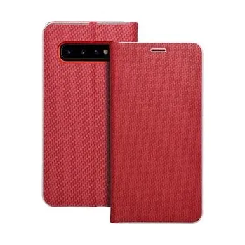 Pouzdro na mobilní telefon Pouzdro LUNA Book Carbon pro SAMSUNG S10 červené - OEM + zdarma možnost vyzkoušet a vrátit zboží do 30 dní