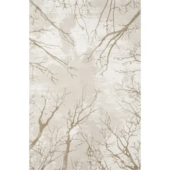Koberec KOBEREC BÉŽOVÝ KRÉMOVÝ KASHMIR LESKLÝ VZOR STROMŮ LESA NEBE MISHA 160x230 cm
