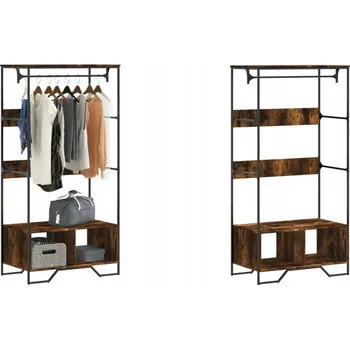 Šatní skříň Kouřový dub, Skříň, 90x50x180 cm, dřevotříska