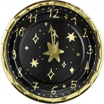 Hodiny Talířky Hodiny, 18 cm, mix (1 balení / 6 ks)