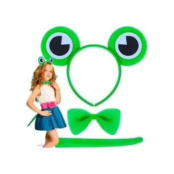 Karnevalový kostým KOSTÝM PRO DÍVKU 3v1 ŽABKA ČELENKA MUCHA PŘEVLEK NA PLES NA PÁRTY