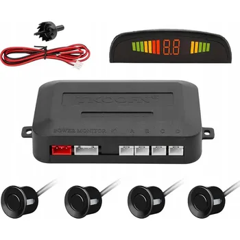 Parkovací asistent PARKOVACÍ SENZORY COUVÁNÍ BUZZER REPRODUKTOR PŘEDNÍ ZADNÍ SADA PDC 4x SENZOR