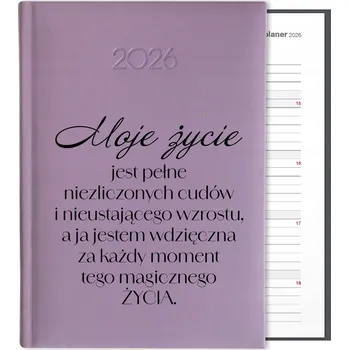 Kalendář Knižní kalendář 2026 A5 FunnyCase fialový