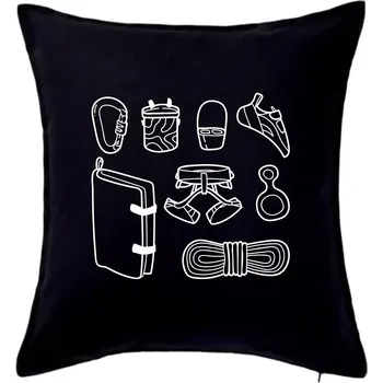 Polštář Climbing Wall Gear - Polštář 50x50 - 50x50 - Pouze potah ( Černá )