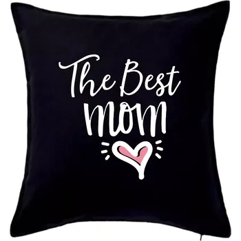 Polštář Best mom pod sebou - Polštář 50x50 - 50x50 - Pouze potah ( Černá )