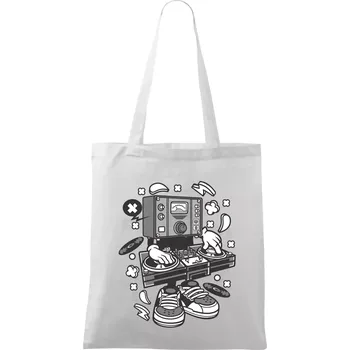 DJ metr - Taška bavlněná - 42 x 38 cm ( Bílá )