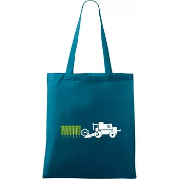 Kombajn sklizeň - Taška bavlněná - 42 x 38 cm ( Petrolejová )