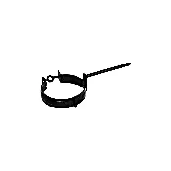 Střecha Objímka svodu Lakovaná RAL 9005 černá ⌀80mm - zatloukací trn FeZn 200mm