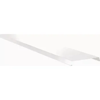 Střecha Atikový plech r.š.167mm Al Hliník 0.6mm lakovaný RAL 9010 bílá dl.2m (Vhodné pro šířku zdiva 40-80mm)