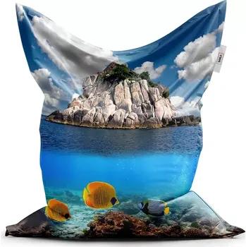 Sedací pytel Sablio Sedací vak Classic Skála v moři - 200x140 cm