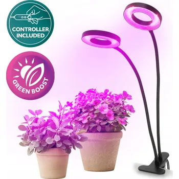 Lampička Dvojitá LED lampa pro růst rostlin s klipem 8W