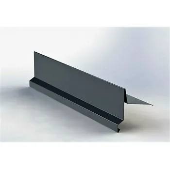 Střecha Závětrná lišta r.š.250mm klasik horní s okapnicí pozink FeZn Lakovaný RAL 7024 šedá grafit s folií 2m