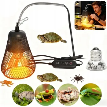 Teraristika VÝHŘEVNÁ LAMPA PRO ŽELVY S ČASOVAČEM 50W AUTOMATICKÝ CYKLUS