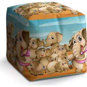 Taburet Sablio Taburet Cube Sloni: 40x40x40 cm