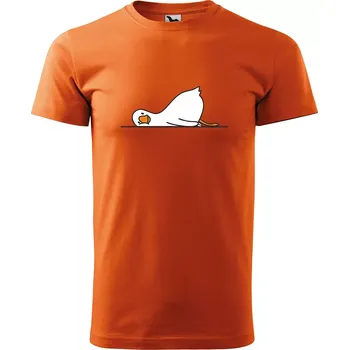 Pánské tričko Sablio Tričko s potiskem Pro lenivý den - oranžové M