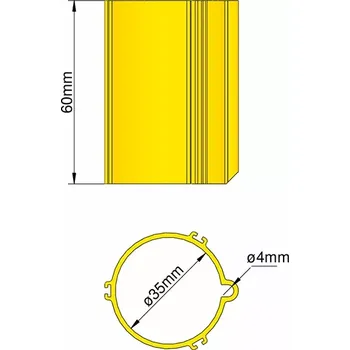 RC model ostatní Klima Základna 35mm 3-stabilizátory žlutá