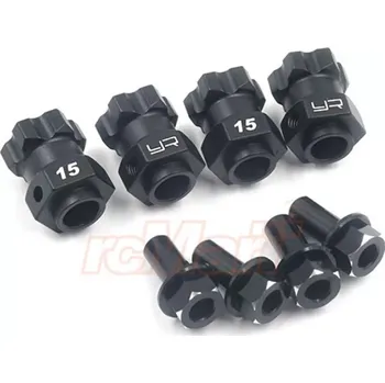 RC náhradní díl Yeah Racing Hliníkové HEX adaptéry 15mm Offset pro Traxxas TRX-4, TRX-6 Mercedes-Benz