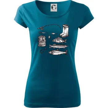 Dámské oblečení Rybářský set - Dámské triko Pure - 3XL ( Petrolejová )