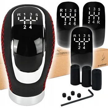 Hlavice řadicí páky UNIVERZÁLNÍ HLAVICE ŘADICÍ PÁKY KOŽENÁ 5 6 RYCHLOSTNÍ 8MM 10MM 12MM