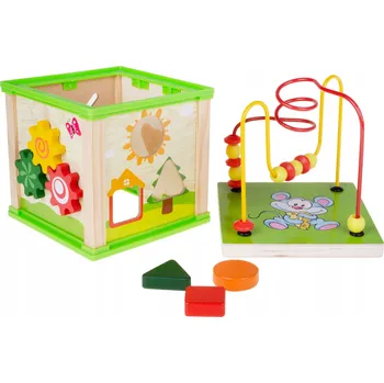 Dřevěná hračka VELKÝ Dřevěný Labyrint PROVLEKAČKA Vzdělávací Hračka