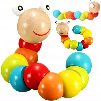 Dřevěné chrastítko Luxma housenka