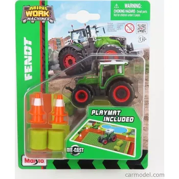 autíčko Maisto Fendt 209 Vario Tractor With Playmat 2022 1:64 Zelená Bílá
