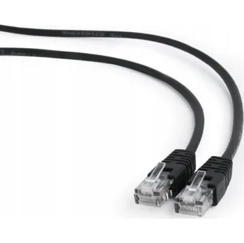 Síťový kabel Gembird patch kabel RJ45, kat. 5e, UTP, 5 m, černý (PP12-5M/BK)
