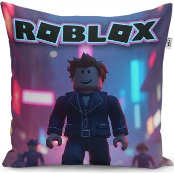 Polštář Sablio Polštář ROBLOX Neonové město - 50x50 cm