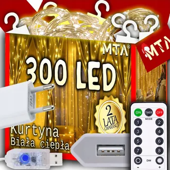 Vánoční dekorace Vánoční osvětlení na stromeček MTA pro vnitřní použití, 3 m, 201-300 světýlek