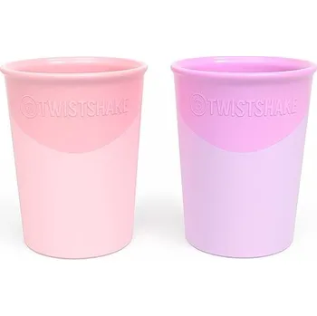 Kojenecká láhev TWISTSHAKE Kelímek 6m+ pastelově růžový a fialový, 2× 170 ml