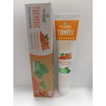 Dentální hygiena Zubní pasta s kurkumou, příchuť MÁTA, bez fluoridu, veganská