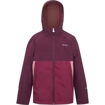 Dívčí bunda Dětská bunda REGATTA OUTDOORS HILLAIN WARM JR 5/6Y Vínová, Růžová, Bílá