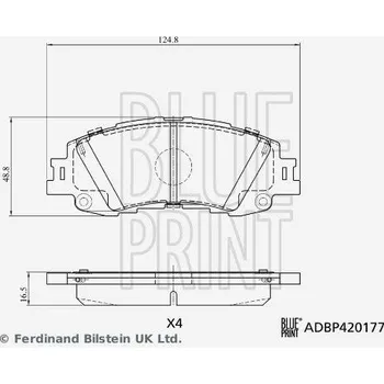Brzdová destička Sada brzdových destiček, kotoučová brzda BLUE PRINT ADBP420177