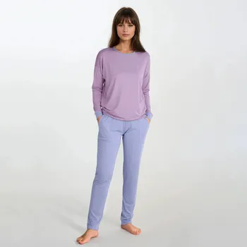 Dámské pyžamo DÁMSKÉ PYŽAMO - SILKEL: Lila XS