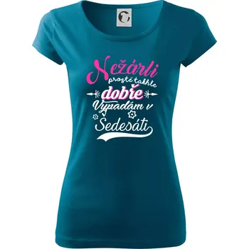 Dámské oblečení Nežárli - 60 - Dámské triko Pure - XL ( Petrolejová )