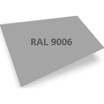 Plech Barevný pozinkovaný plech 0,5x1250x2000mm RAL 9006 stříbrná