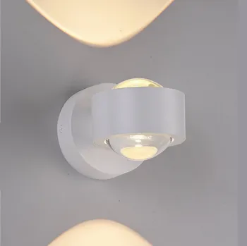 Lampička Schöner Wohnen LED nástěnné světlo Chia, bílé, 3 000 K, nahoru/dolů - Nástěnný držák – Ø 9,3 cm, výška 2,8 cm bílá 2 x 2 W LED - Doprava zdarma