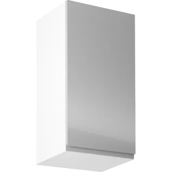 Kuchyňská skříňka Horní kuchyňská skříňka AURORA G40 pravá, bílá/šedá lesk