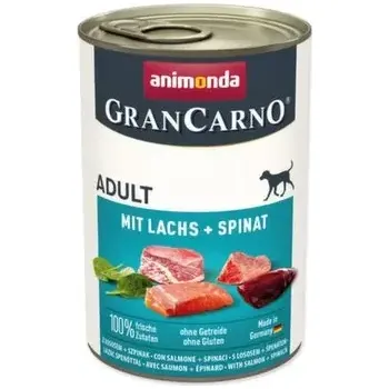 Krmivo pro psa Konzerva Animonda Gran Carno Adult s lososem a špenátem 400g