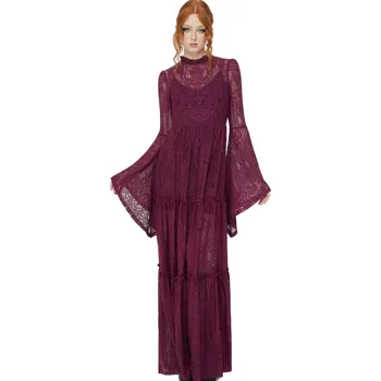 Dámské šaty šaty dámské KILLSTAR - Hecate - Plum - 3XL