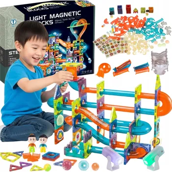 ostatní stavebnice Velká Sada Magnetické Stavebnice Stavebnice Kuličková Dráha 202 dílků