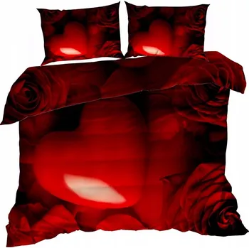 Povlečení Ložní Povlečení Bavlna 140x200 cm SRDÍČKA