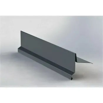 Závětrná lišta klasik horní s okapnicí r.š.250mm Al Hliník 0.6mm lakovaný RAL 7016 antracit dl.2m