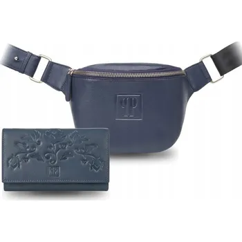 Paolo Peruzzi dámská peněženka z lícové kůže modrá